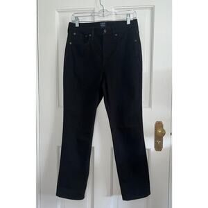 J.Crew Black Essential Straight Leg Jeans Women's 28 Flawed Dark Wash Denim